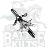 Celtic Design Chrome Claymore Sword Masonic Kilt Pin | Battle of Kilts